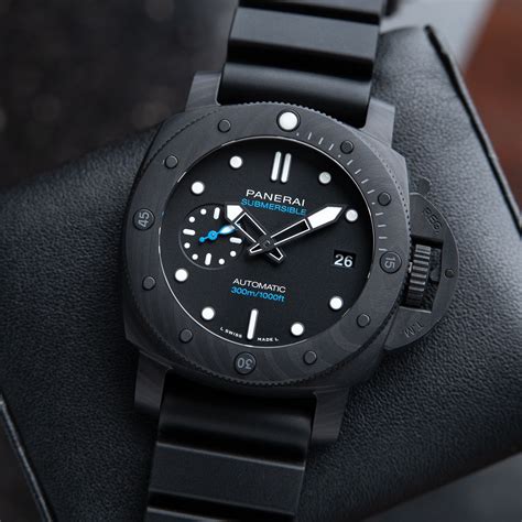 panerai ceramic 42mm|Panerai carbotech 42mm submersible.